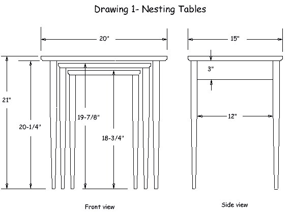 Nesting Tables Drawing 1